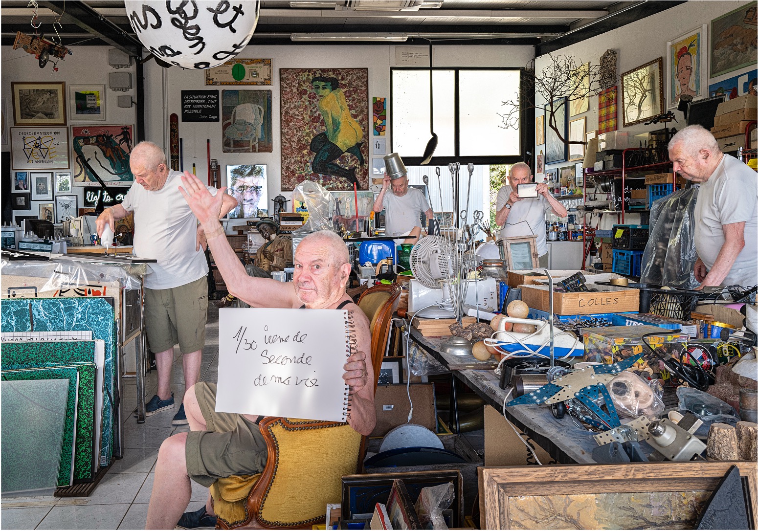 ANTOINE SCHNECK Atelier de Benjamin Vautier dit Ben (1935-2024) Juin 2021 Tirage pigmentaire sur aluminium © Antoine Schneck, ADAGP Paris 2026